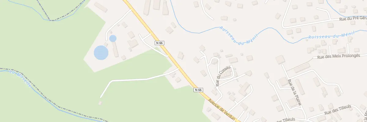 Plan du 55 Av de Verdun au Thillot