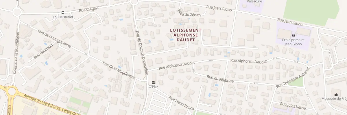 Plan du 9032 Rue Alphonse DAUDET à Fréjus