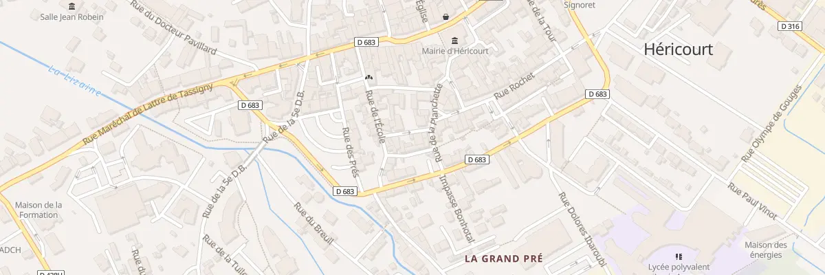 Plan du 10 Rue Rochet à Héricourt