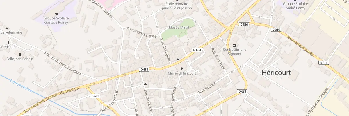 Plan du 33 Rue du Général de Gaulle à Héricourt