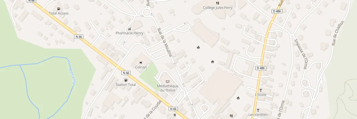 Plan du 14 Rue de la Mouline au Thillot