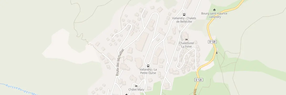 Plan du 3000 Vallandry à Landry