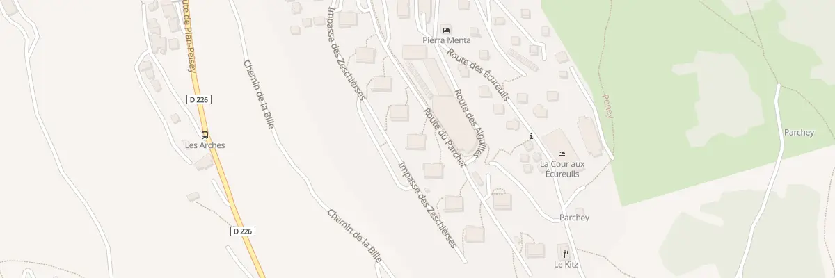 Plan du 206 Rte du Parchet à Peisey-Nancroix