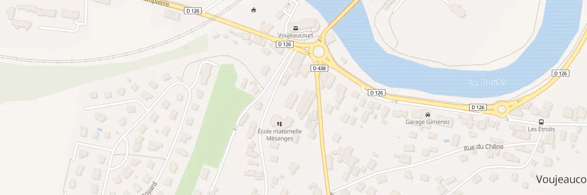Plan du 1A Rue de Mathay à Voujeaucourt