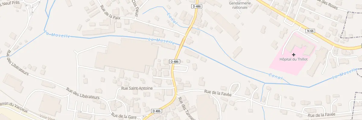 Plan du 19 Rue de la Gare au Thillot