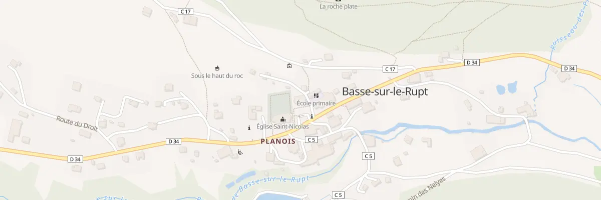 Plan du 25 Cd 34 de Planois à Basse-sur-le-Rupt