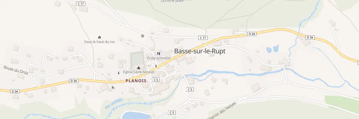 Plan du 20 Cd 34 de Planois à Basse-sur-le-Rupt
