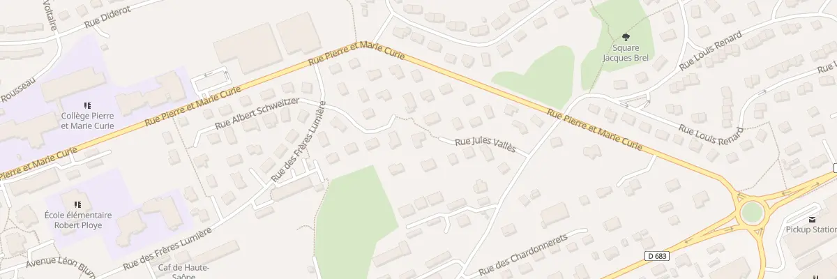 Plan du 11 Rue Jules Vallès à Héricourt