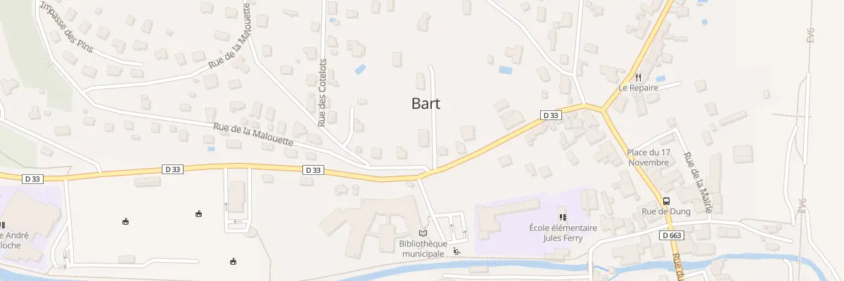 Plan du 12 Rue de Dung à Bart