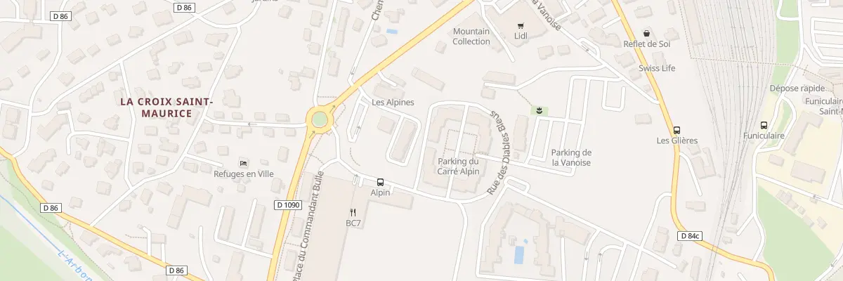 Plan du 20 Rue des Diables Bleus à Bourg-Saint-Maurice