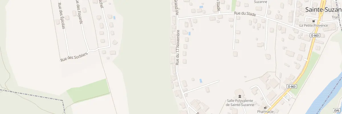 Plan du 18 Rue du 17 Novembre à Sainte-Suzanne