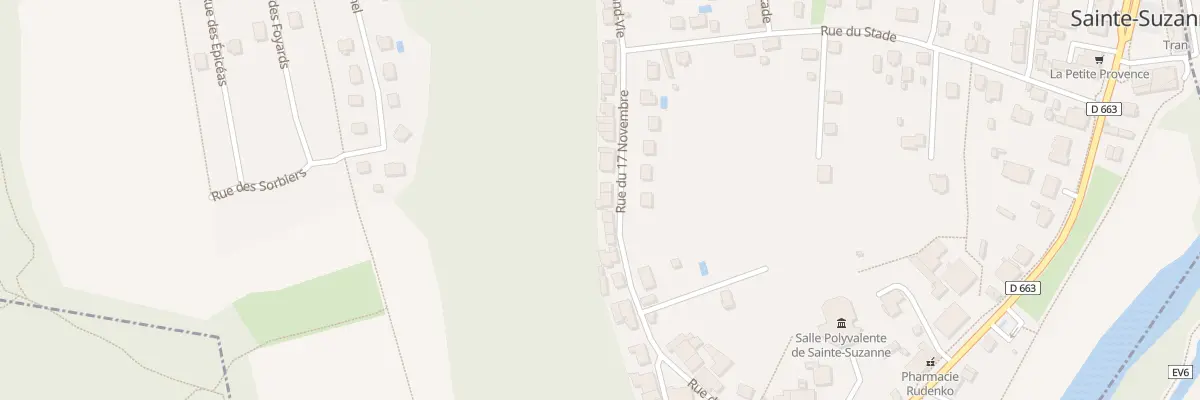 Plan du 19 Rue du 17 Novembre à Sainte-Suzanne