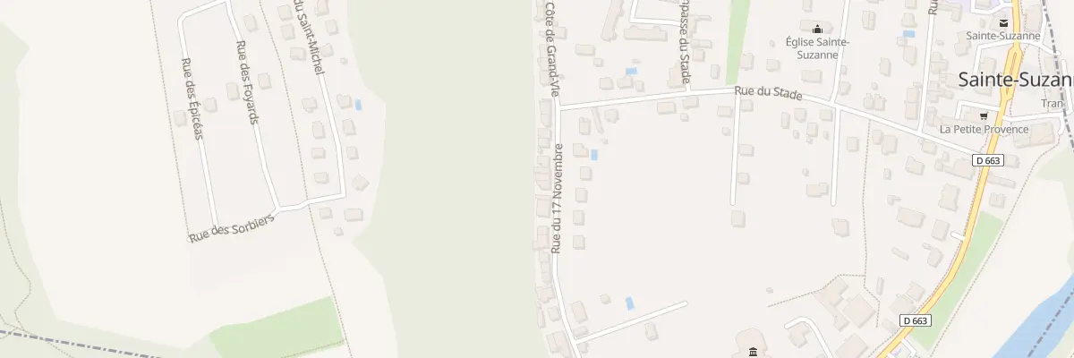 Plan du 14 Rue du 17 Novembre à Sainte-Suzanne