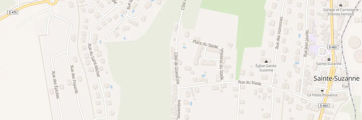 Plan du 1 Rue du 17 Novembre à Sainte-Suzanne