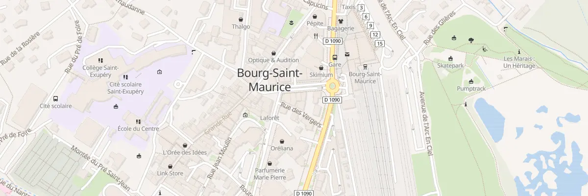 Plan du 24 Av de la Gare à Bourg-Saint-Maurice