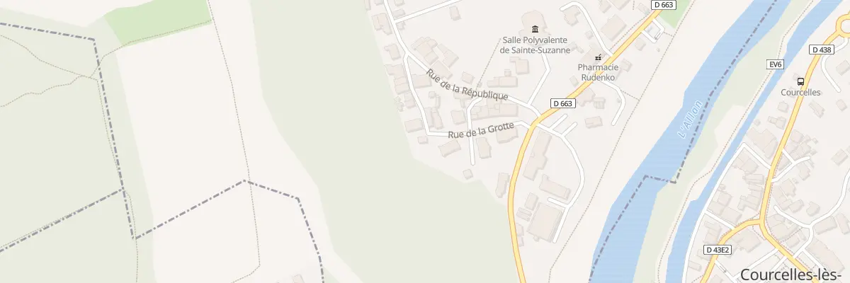 Plan du 9 Rue de la Grotte à Sainte-Suzanne