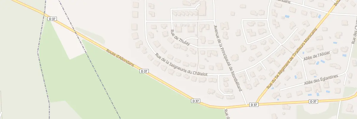 Plan du 12 Rue Seigneurie de Chatelot à Montbéliard