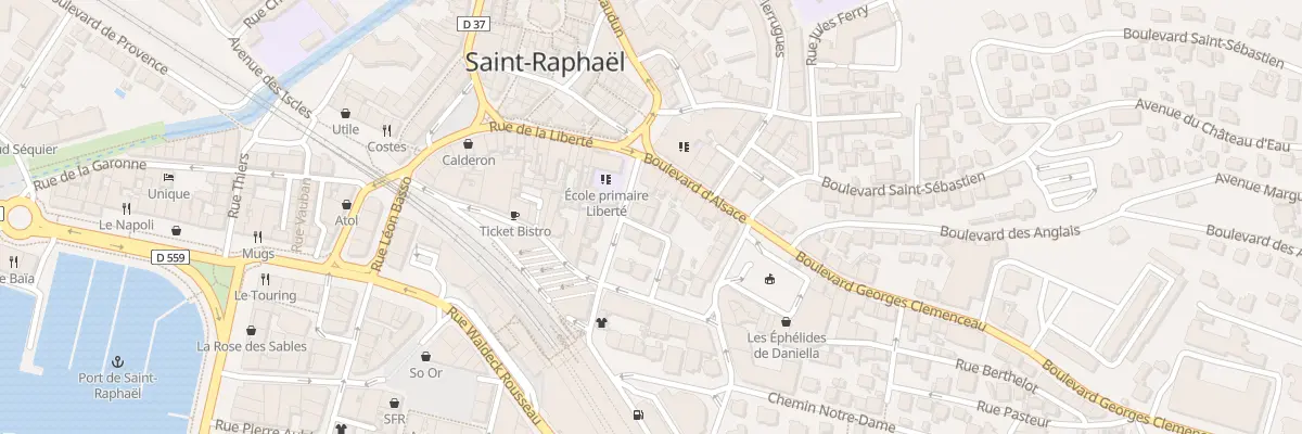 Plan du 15 Tra Jeanne d’Arc à Saint-Raphaël