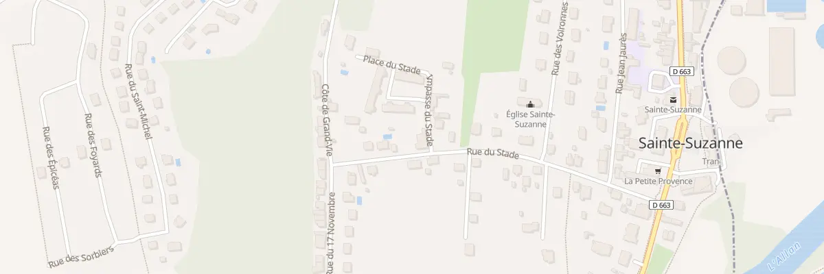 Plan du 24 Rue du Stade à Sainte-Suzanne