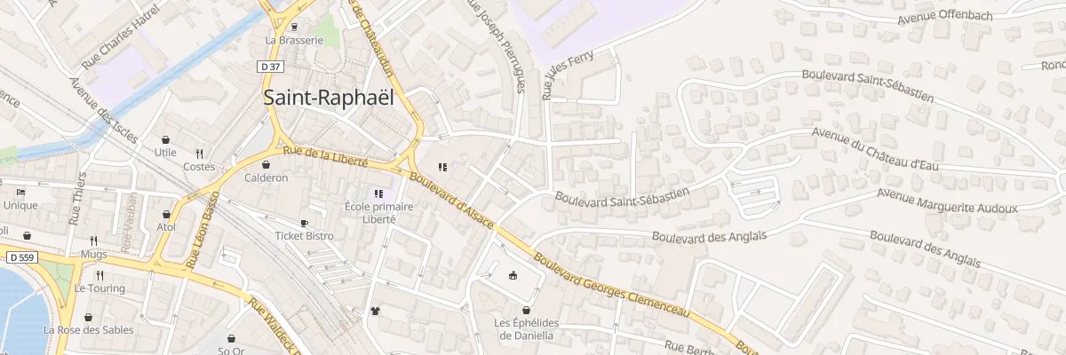 Plan du 55 Bd Saint Sébastien à Saint-Raphaël
