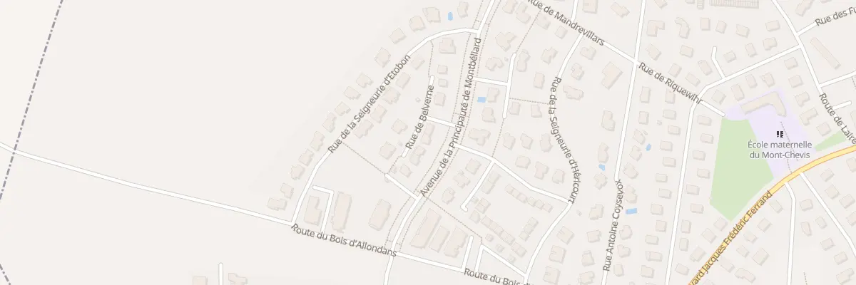 Plan du 20 Rue de Belverne à Montbéliard