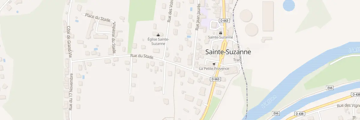 Plan du 4 Rue du Stade à Sainte-Suzanne