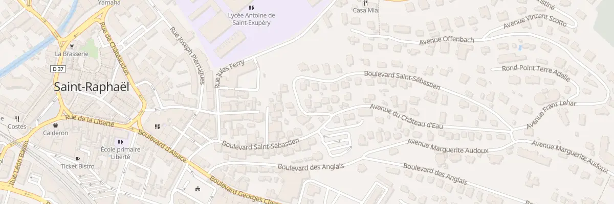Plan du 344 Bd Saint Sébastien à Saint-Raphaël