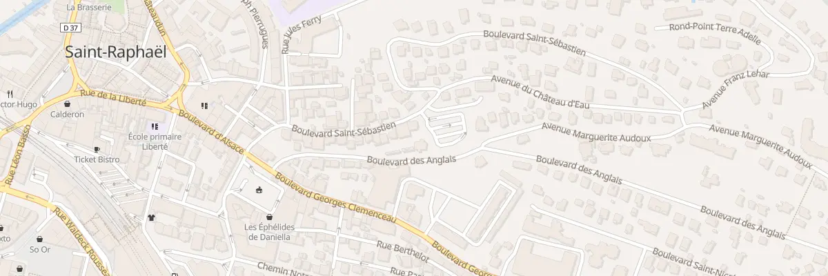 Plan du 222 Bd Saint Sébastien à Saint-Raphaël