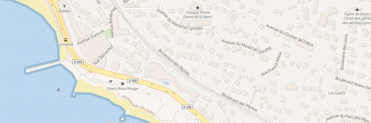 Plan du 75 Rue du Parc Saint Jacques à Saint-Raphaël