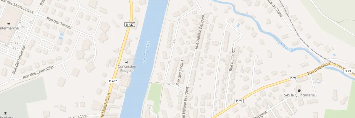 Plan du 14 Rue des Jardins à Pont-de-Roide-Vermondans