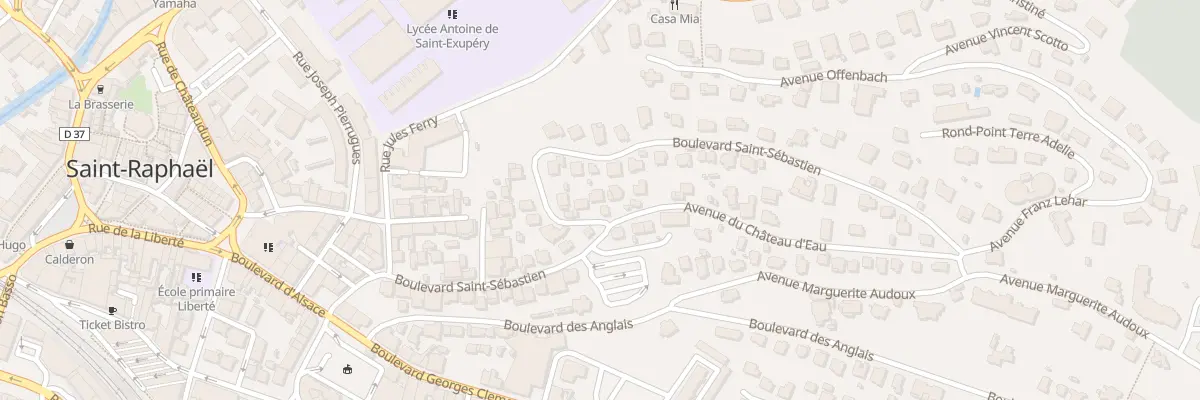 Plan du 284 Bd Saint Sébastien à Saint-Raphaël