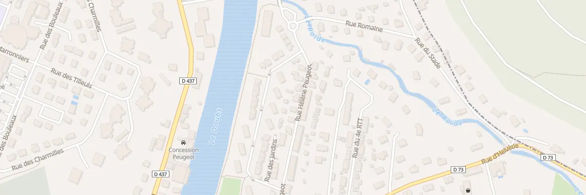 Plan du 28 Rue Hélène Peugeot à Pont-de-Roide-Vermondans