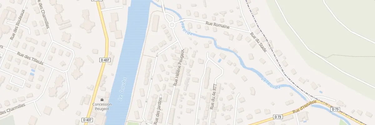 Plan du 73 Rue Hélène Peugeot à Pont-de-Roide-Vermondans