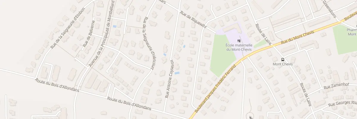 Plan du 13 Rue Antoine Coysevox à Montbéliard
