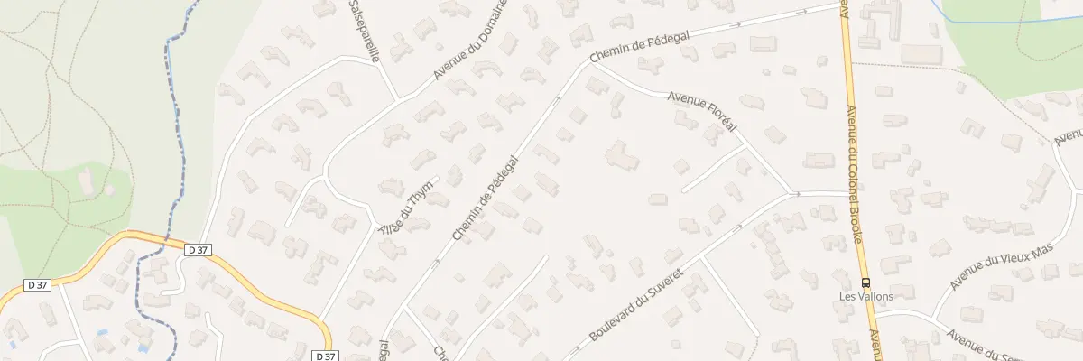 Plan du 320 Che du Pédégal à Saint-Raphaël