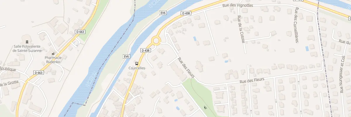 Plan du 2 Rue des Fleurs à Courcelles-lès-Montbéliard