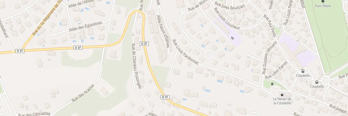 Plan du 38 Rue Louis Pardonnet à Montbéliard