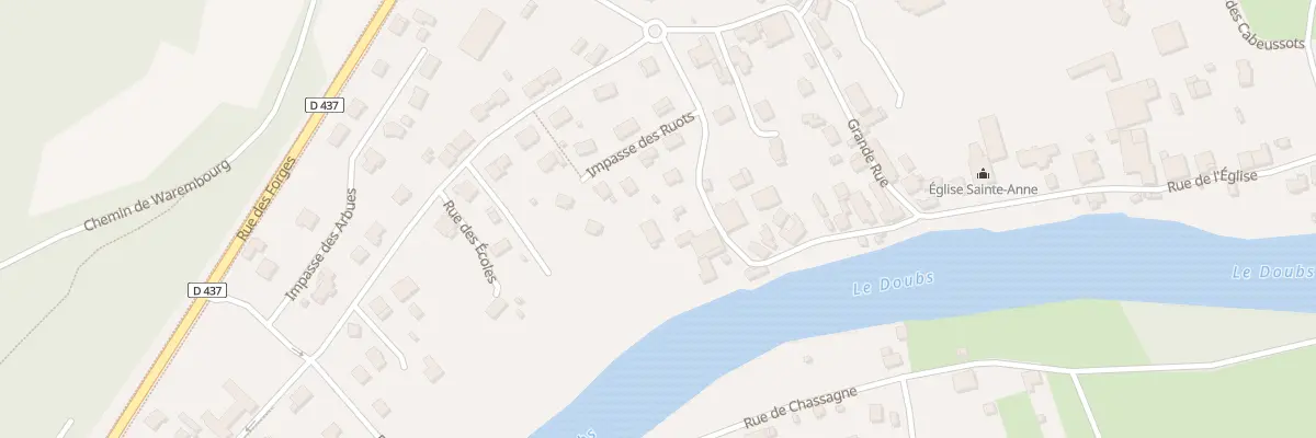 Plan du 8 Rue de la Planche aux Poules à Bourguignon