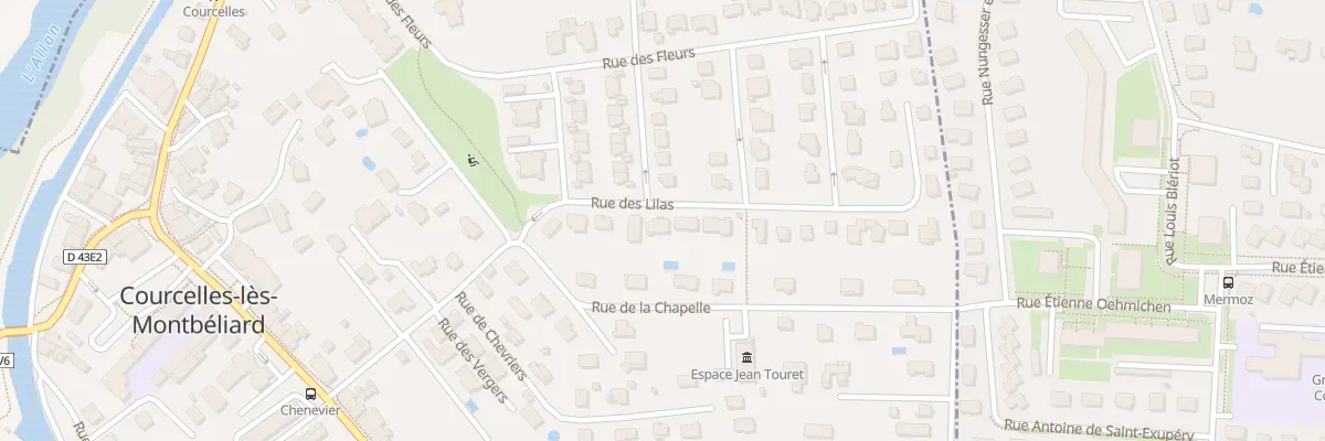 Plan du 10 Rue des Lilas à Courcelles-lès-Montbéliard