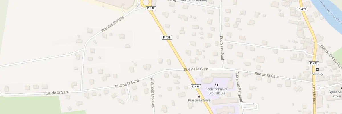 Plan du 12 Rue de la Gare à Mathay