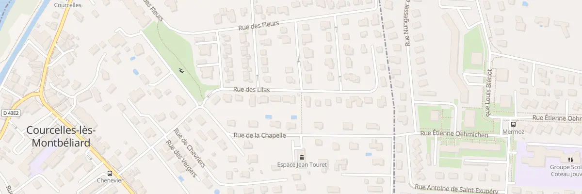 Plan du 14 Rue des Lilas à Courcelles-lès-Montbéliard