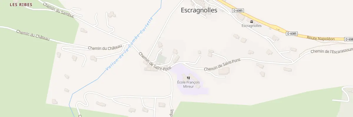 Plan du 680 Che de Saint Pons à Escragnolles