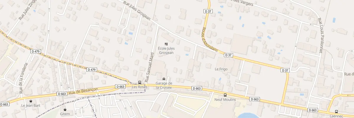 Plan du 25 Rue Jules Grosjean à Montbéliard