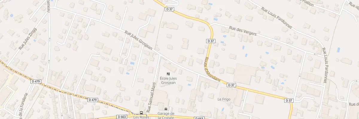 Plan du 30 Rue Jules Grosjean à Montbéliard