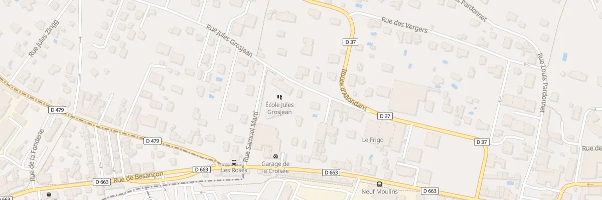 Plan du 23 Rue Jules Grosjean à Montbéliard