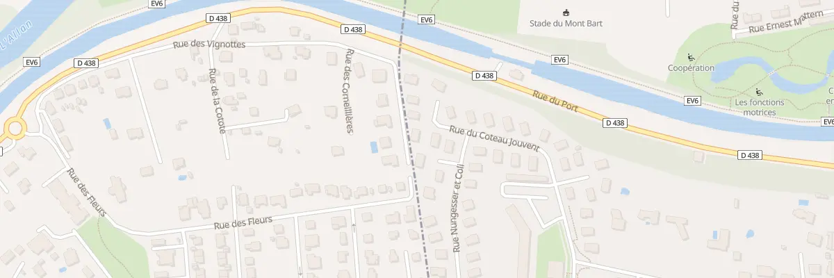Plan du 92 Rue du Coteau Jouvent à Montbéliard