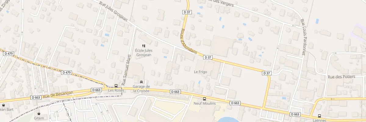 Plan du 15 Rue Jules Grosjean à Montbéliard