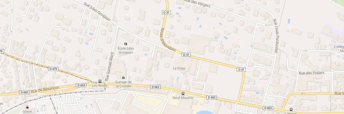 Plan du 13A Rue Jules Grosjean à Montbéliard