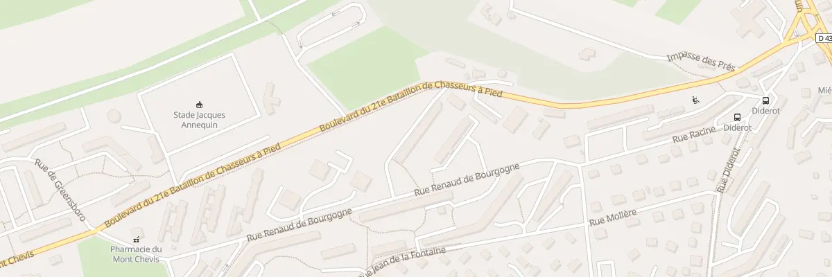 Plan du 18 Rue Renaud de Bourgogne à Montbéliard