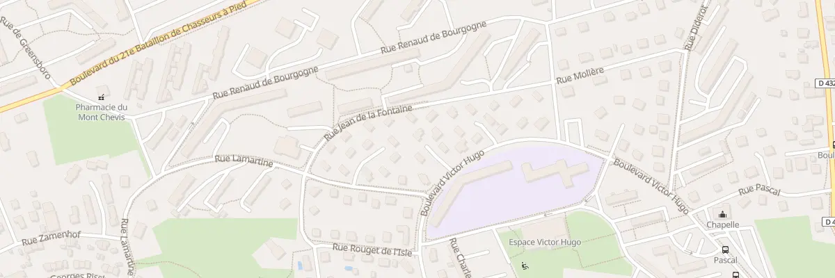 Plan du 21 Bd Victor Hugo à Montbéliard